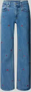 GAP relaxed fit straight jeans met borduursel