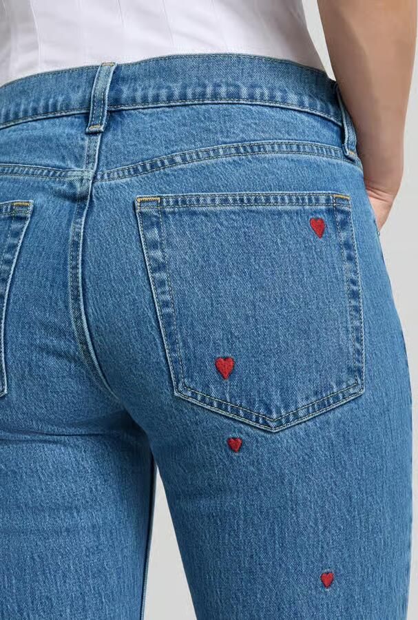 GAP relaxed fit straight jeans met borduursel