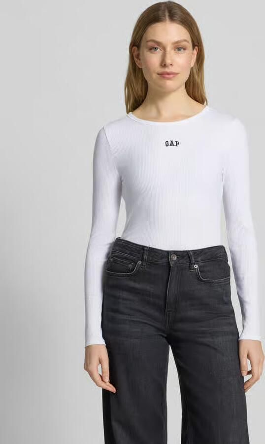 GAP Shirt met lange mouwen en labelstitching - Foto 2