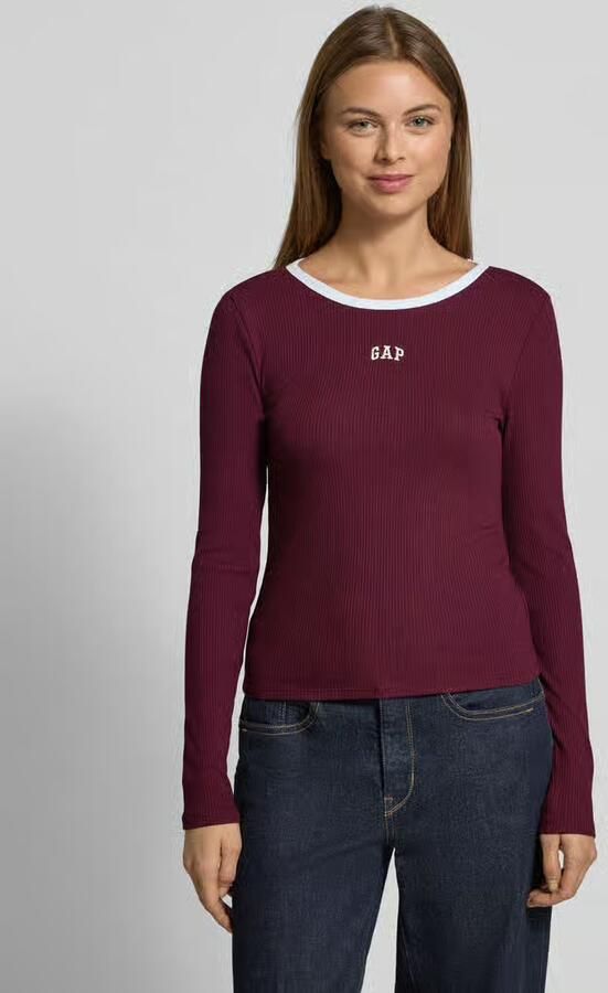 GAP Shirt met lange mouwen en labelstitching - Foto 2