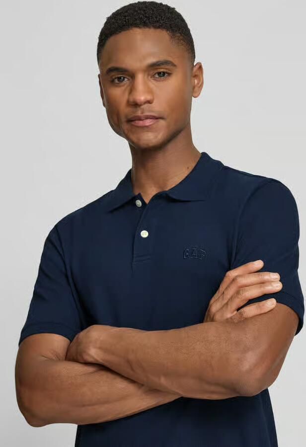 GAP slim fit poloshirt met labelstitching