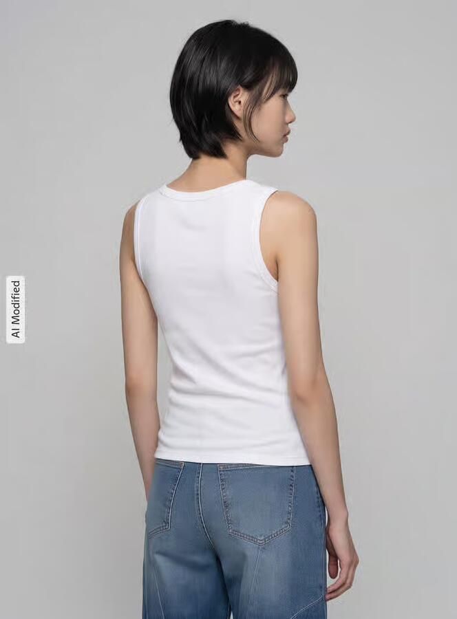 GAP Slim fit top van katoenmix - Foto 2