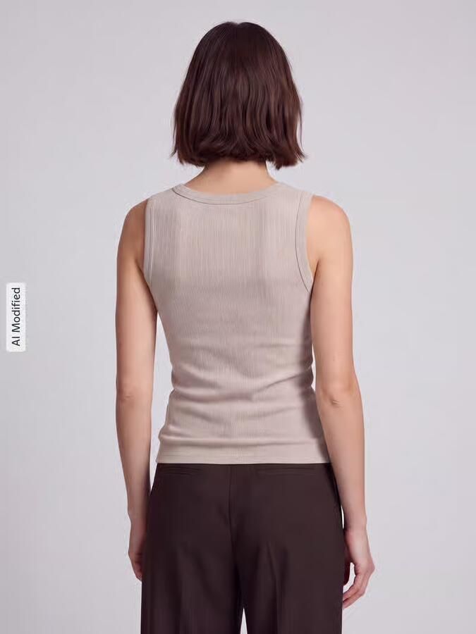 GAP Slim fit top van katoenmix - Foto 2
