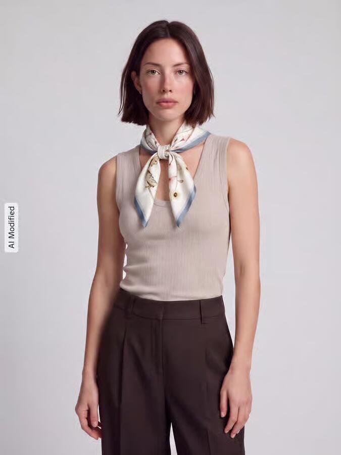 GAP Slim fit top van katoenmix - Foto 3