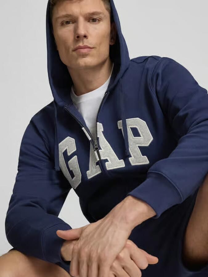 GAP sweatjack met logo en kangoeroezak