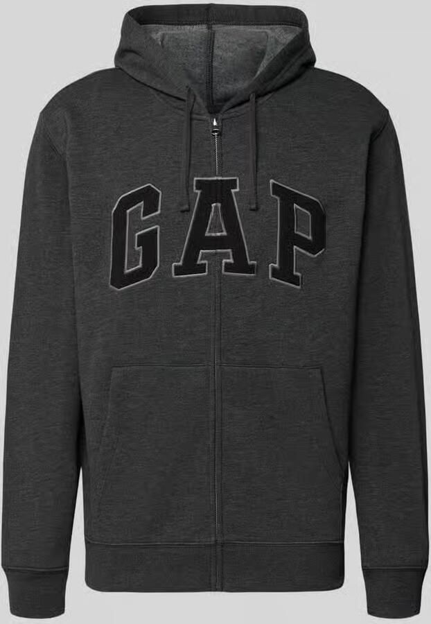 GAP sweatjack met logo en kangoeroezak - Foto 2