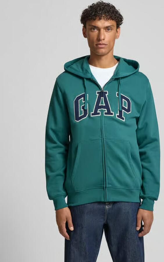 GAP sweatjack met logo en kangoeroezak - Foto 2