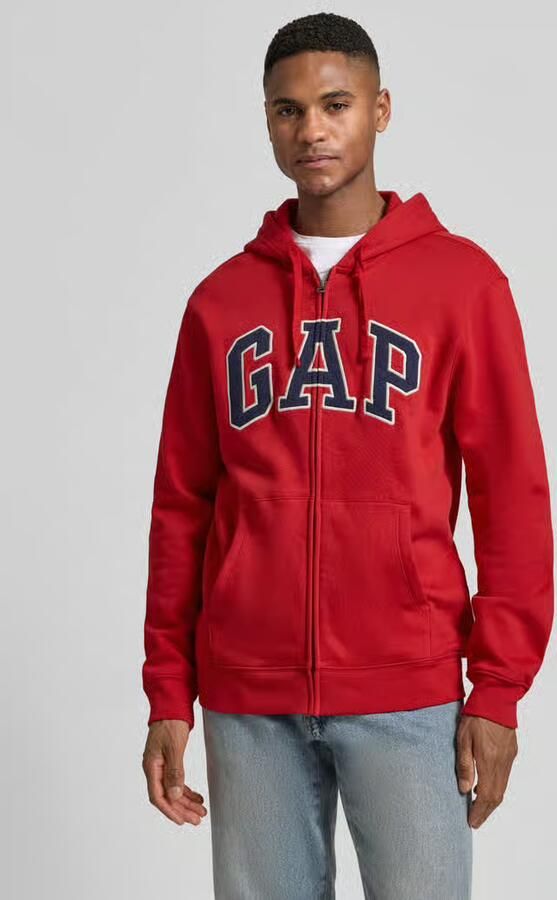 GAP sweatjack met logo en kangoeroezak - Foto 4