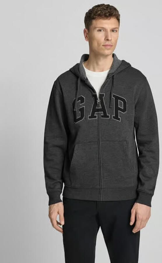GAP sweatjack met logo en kangoeroezak - Foto 3