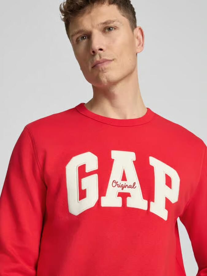 GAP Sweatshirt met logo en ronde hals