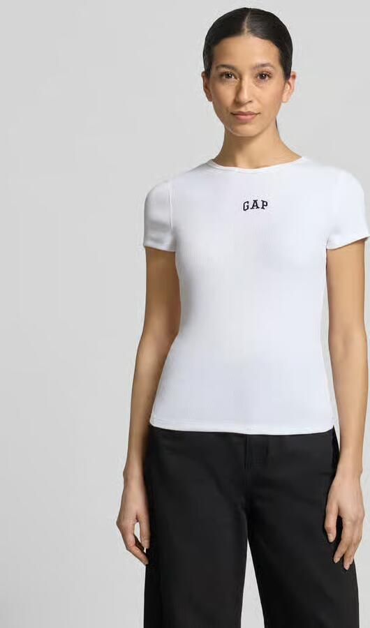 GAP T-shirt in riblook met logo - Foto 4