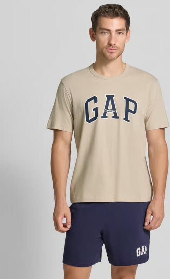 GAP T-shirt met logoprint en ronde hals - Foto 3