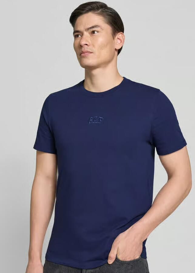 GAP T-shirt met ronde hals en labelstitching