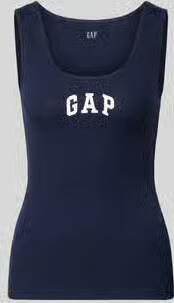 GAP Tanktop met logoprint en ronde hals