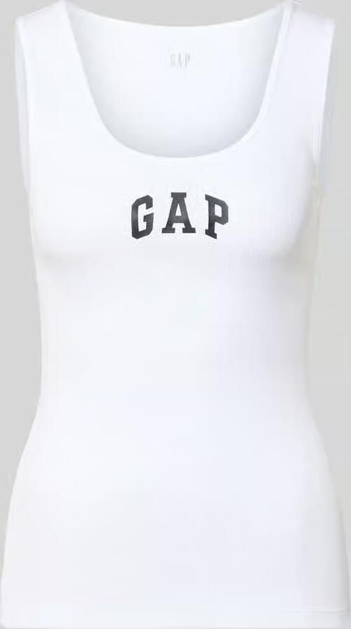 GAP Tanktop met logoprint en ronde hals
