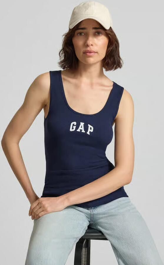 GAP Tanktop met logoprint en ronde hals - Foto 2