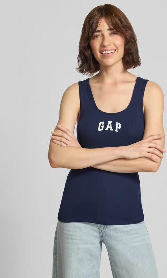 GAP Tanktop met logoprint en ronde hals - Foto 2