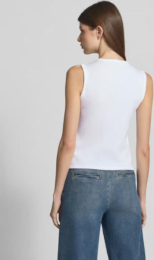 GAP Top met bandjes in riblook met knoopsluiting
