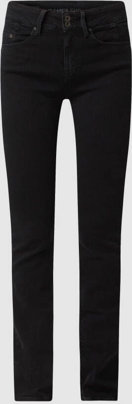 Garcia Curved slim fit high waist jeans met stretch model 'Caro'