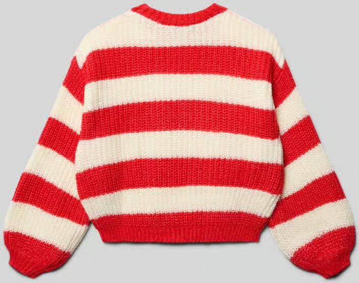 Garcia Gebreide pullover met ribboorden - Foto 4