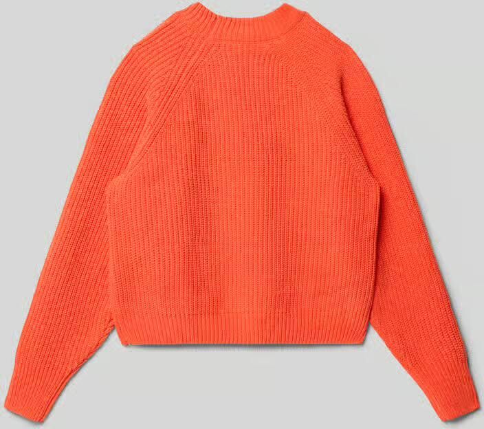 Garcia Gebreide pullover met ronde hals en labeldetail