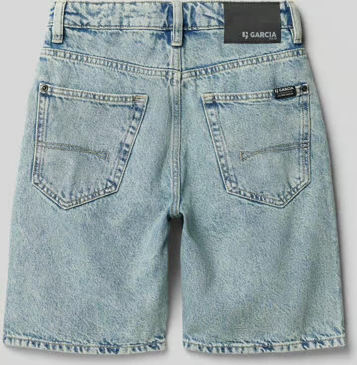 Garcia relaxed denim short light blue denim