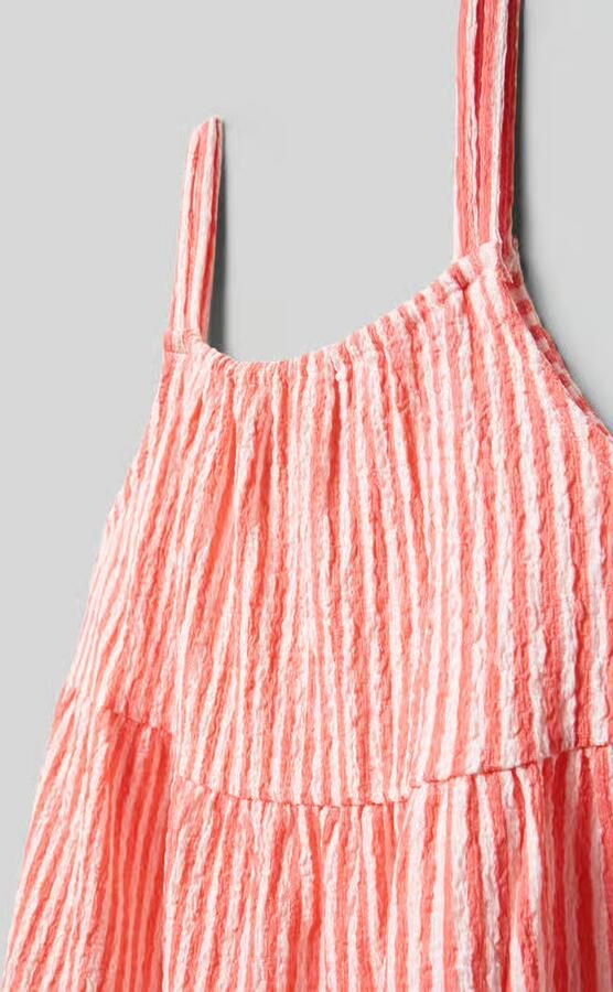 Garcia jurk met structuurpatroon en spaghettibandjes