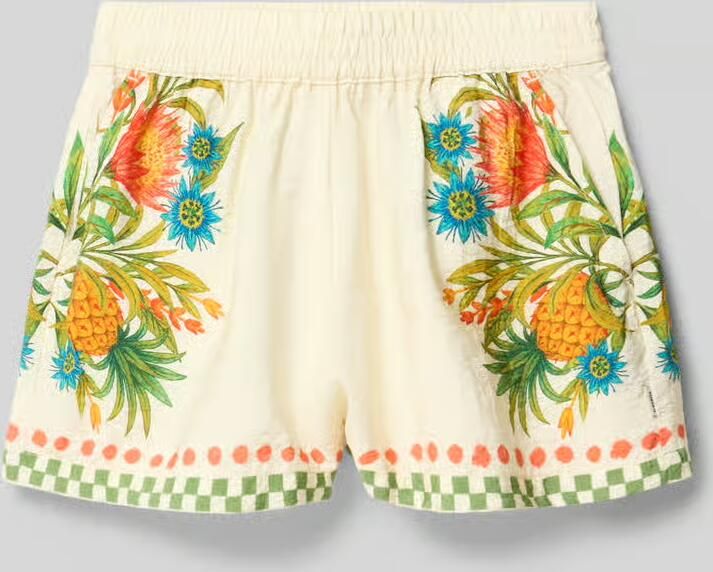 Garcia Korte broek in all-over look met elastische band - Foto 6