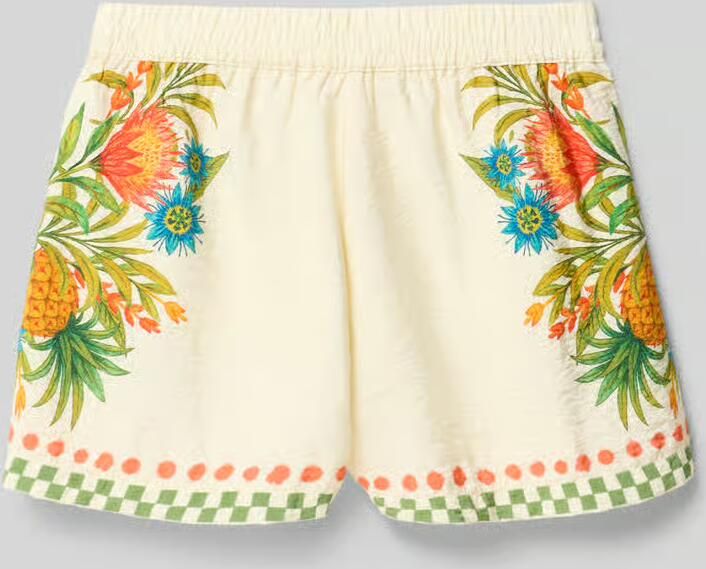 Garcia Korte broek in all-over look met elastische band - Foto 6