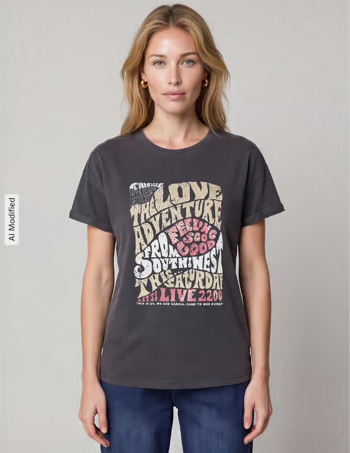 Garcia Regular fit t-shirt van puur katoen - Foto 2