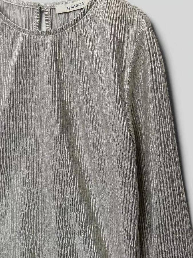 Garcia Shirt met lange mouwen en plissévouwen - Foto 2