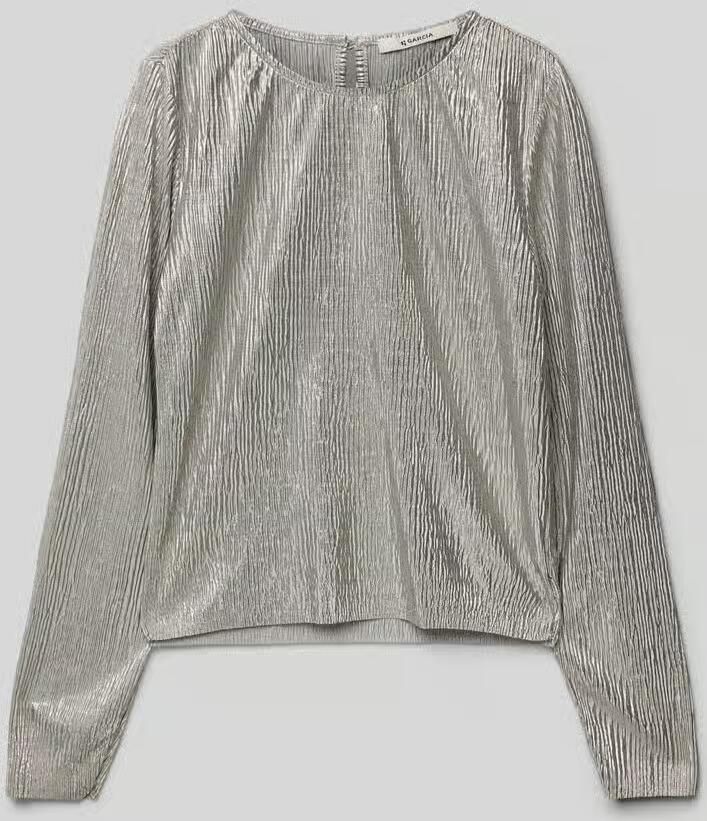Garcia Shirt met lange mouwen en plissévouwen