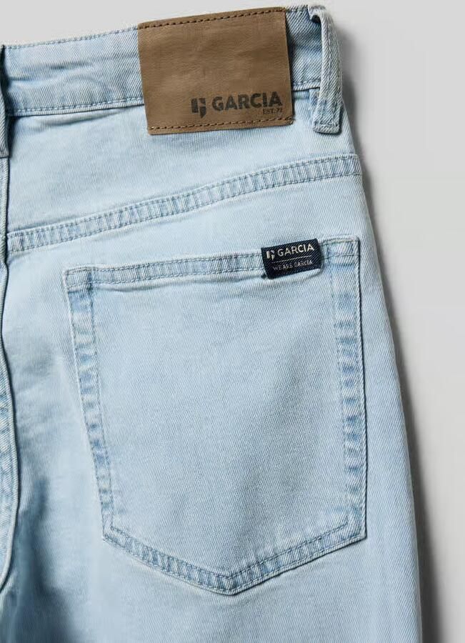 Garcia straight fit jeans met logopatch