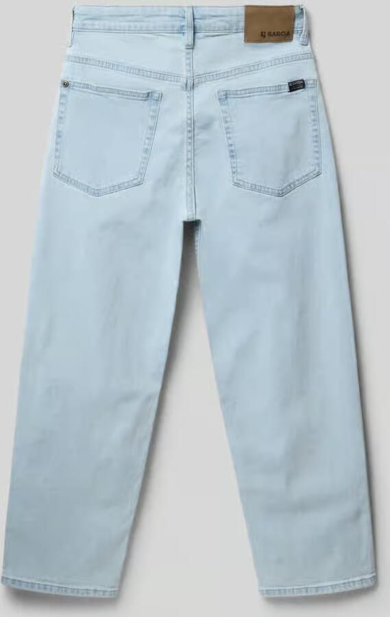 Garcia straight fit jeans met logopatch