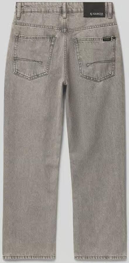 Garcia Straight fit jeans met logopatch model 'Ilyano' - Foto 4