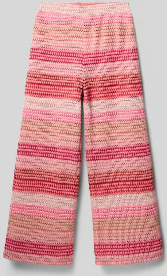 Garcia Straight fit stoffen broek in brei-look