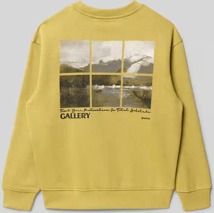 Garcia Sweatshirt met motiefprint aan de achterkant