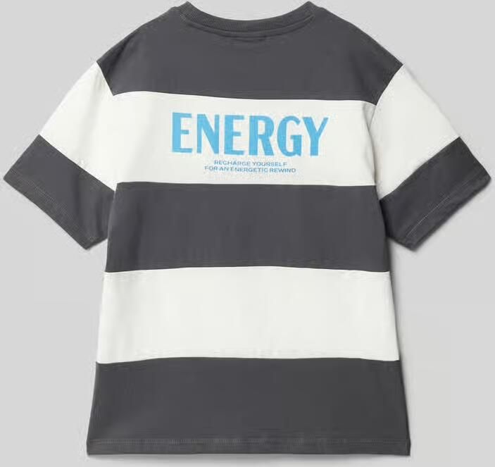 Garcia T-shirt met geribde ronde hals - Foto 5