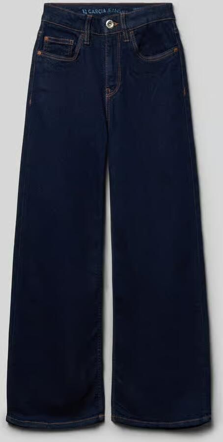 Garcia high waist loose fit jeans dark blue denim - Foto 3