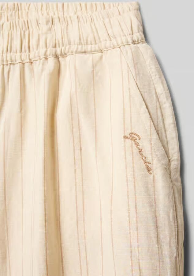 Garcia wide fit stoffen broek met gestikt logo