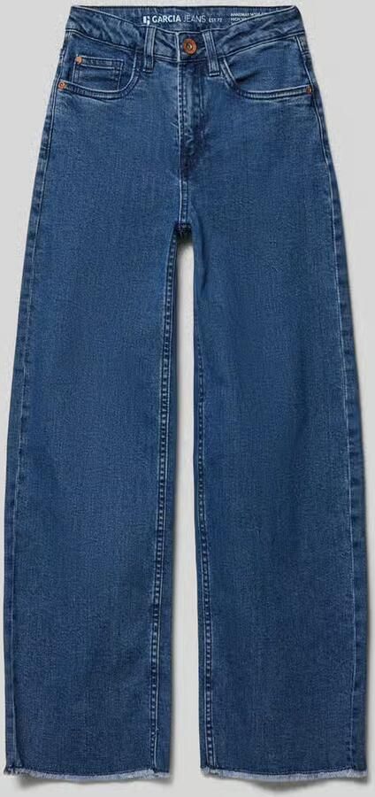 Garcia Wide leg jeans met gerafelde zoom model 'Annemay' - Foto 2