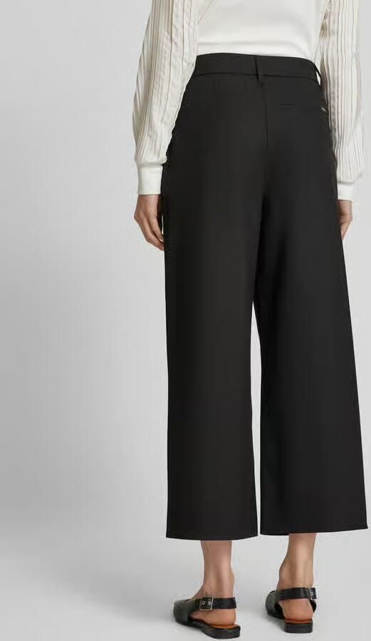 Gardeur Wide leg stoffen broek in verkorte pasvorm model 'Franca' - Foto 3