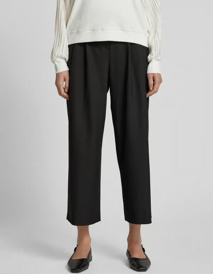Gardeur Wide leg stoffen broek in verkorte pasvorm model 'Franca' - Foto 2