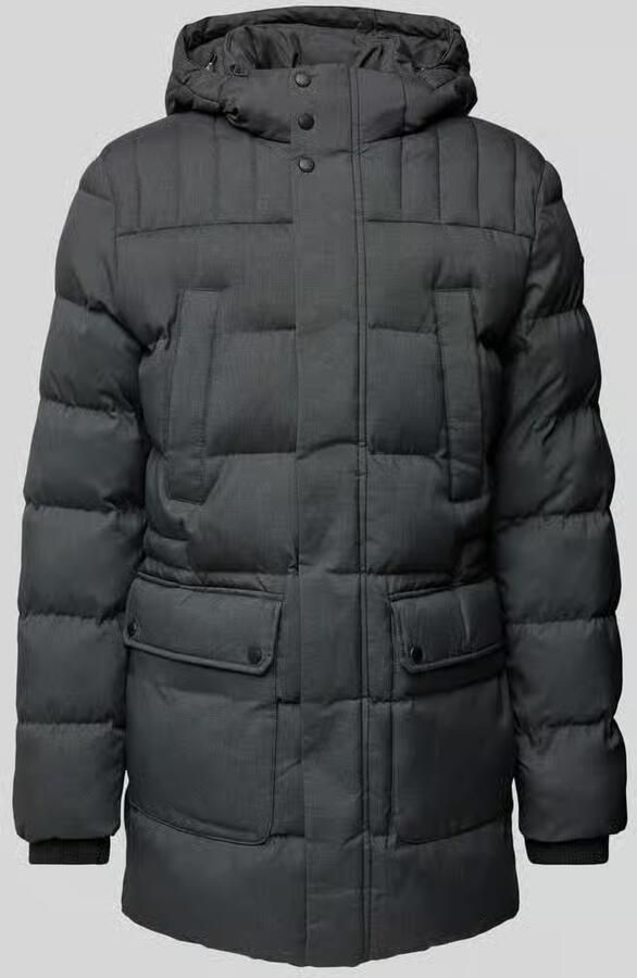 Geox Lang jack Sanford in gemêleerde look 4 zakken capuchon modieuze stitching - Foto 3