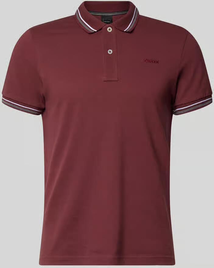 Geox slim fit poloshirt met contraststrepen - Foto 2