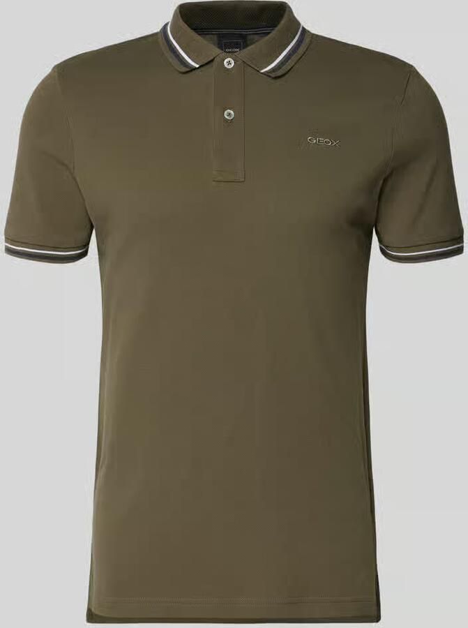 Geox slim fit poloshirt met contraststrepen - Foto 2
