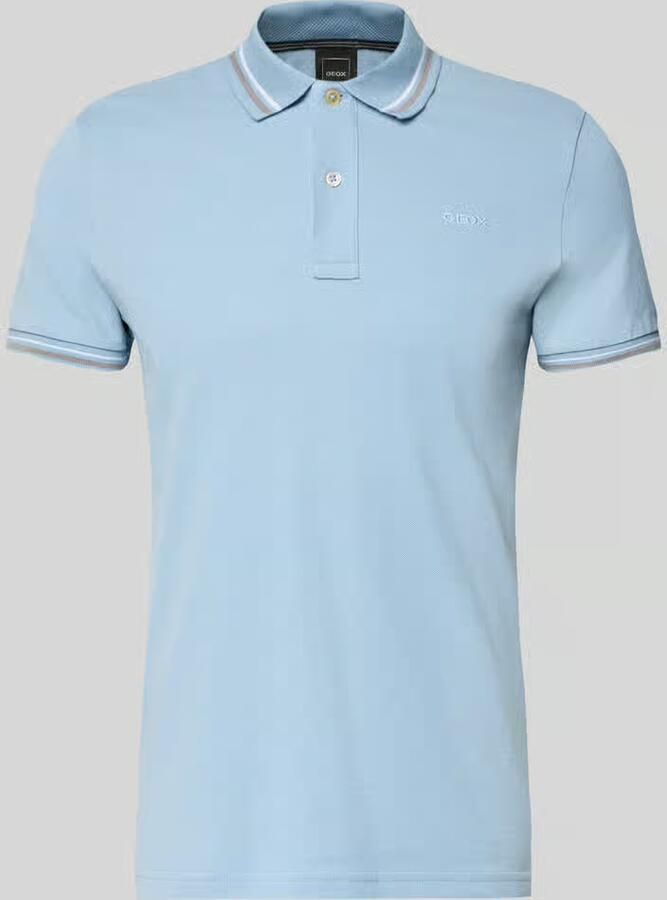 Geox slim fit poloshirt met contraststrepen - Foto 2