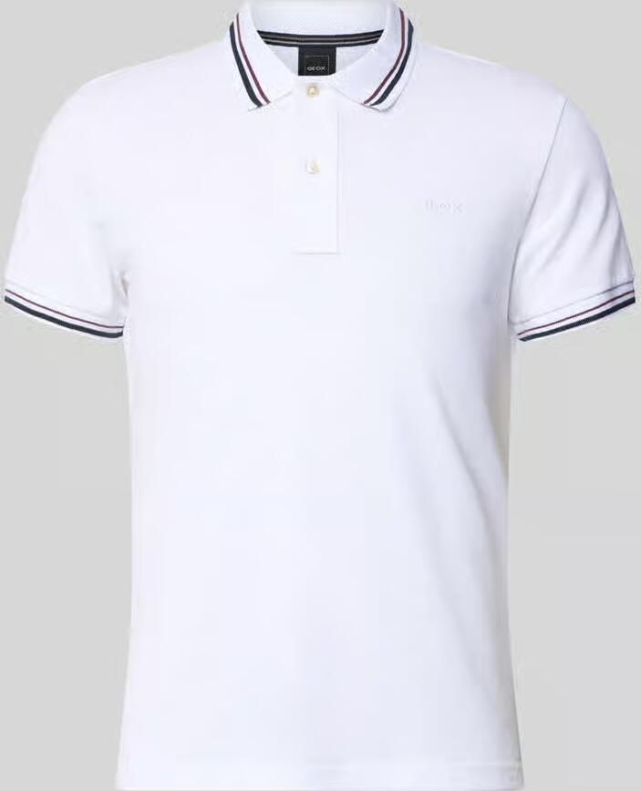 Geox slim fit poloshirt met contraststrepen - Foto 2