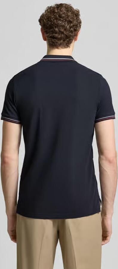 Geox slim fit poloshirt met contraststrepen