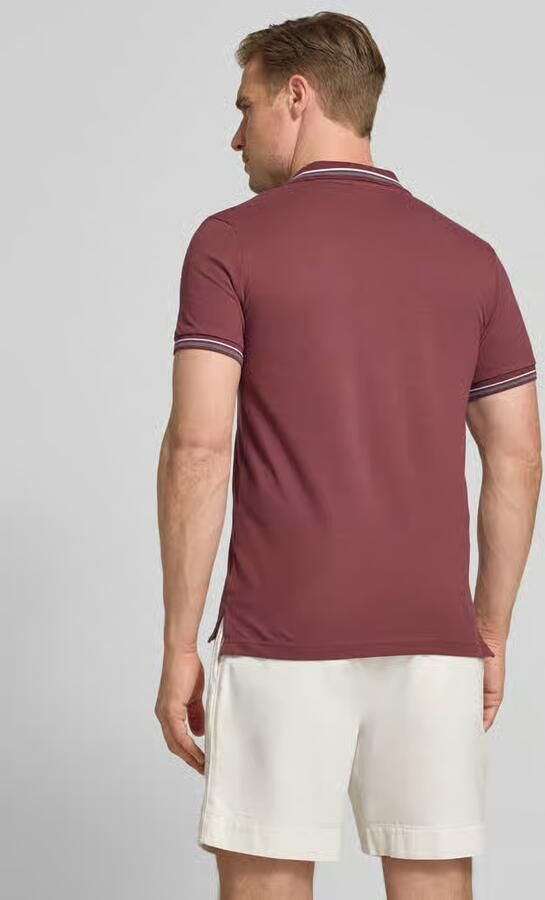 Geox slim fit poloshirt met contraststrepen
